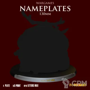 Описание картинки Wargame Bases 130mm nameplate | Именные ярлыки на подставки от ForgeNight по цене 249руб | Свободный Рынок Миниатюр - СРМ