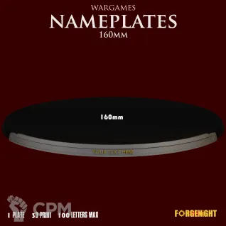 Описание картинки Wargame Bases 160mm nameplate | Именные ярлыки на подставки от ForgeNight по цене 269руб | Свободный Рынок Миниатюр - СРМ