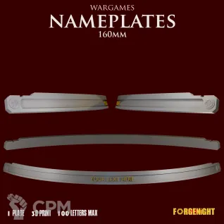 Описание картинки Wargame Bases 160mm nameplate | Именные ярлыки на подставки от ForgeNight по цене 269руб | Свободный Рынок Миниатюр - СРМ