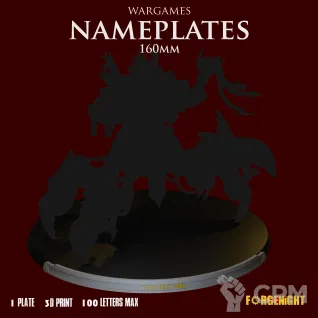 Описание картинки Wargame Bases 160mm nameplate | Именные ярлыки на подставки от ForgeNight по цене 269руб | Свободный Рынок Миниатюр - СРМ