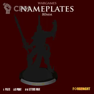 Описание картинки Wargame Bases 80mm nameplate | Именные ярлыки на подставки от ForgeNight по цене 169руб | Свободный Рынок Миниатюр - СРМ