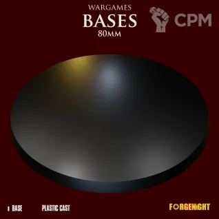 Описание картинки Wargame Bases 80mm | Пластиковая подставка от ForgeNight по цене 70руб | Свободный Рынок Миниатюр - СРМ