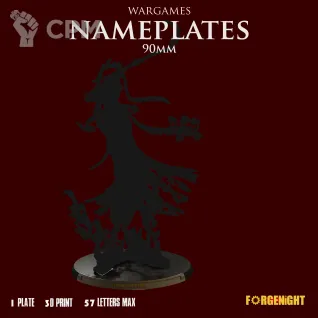 Описание картинки Wargame Bases 90mm nameplate | Именные ярлыки на подставки от ForgeNight по цене 189руб | Свободный Рынок Миниатюр - СРМ