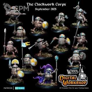Описание картинки The Clockwork Corps набор из 13 миниатюр от Мастерская Крипов по цене 960руб | Свободный Рынок Миниатюр - СРМ