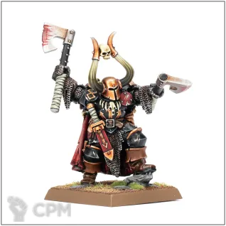 Описание картинки Champion of Chaos with Additional Hand Weapon от OldHammer Мастерская по цене 350руб | Свободный Рынок Миниатюр - СРМ