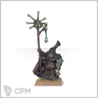 Описание картинки Nurgle Chaos Sorcerer от OldHammer Мастерская по цене 350руб | Свободный Рынок Миниатюр - СРМ