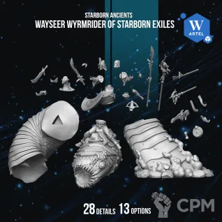Описание картинки Wayseer Wyrmrider of Starborn Exiles от WebWay 3D по цене 850руб | Свободный Рынок Миниатюр - СРМ
