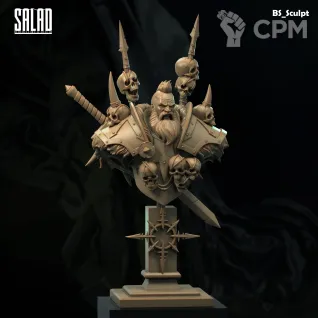 Описание картинки Wulfrik the Wanderer (Bust) от Naggaroth Night по цене 2 000руб | Свободный Рынок Миниатюр - СРМ