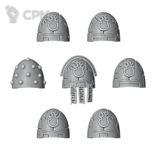 Описание картинки Word Bearers наплечники от Laboratory of Chaos по цене 50руб | Свободный Рынок Миниатюр - СРМ