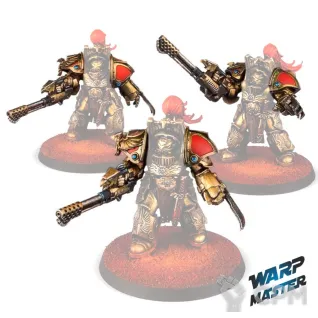 Описание картинки Weapon Set Legio Custodes Aquilon Terminators with Infernus Firepikes от WARP Master по цене 800руб | Свободный Рынок Миниатюр - СРМ