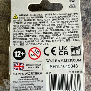Описание картинки White Scars Dice Set от VanHallen по цене 2 300руб | Свободный Рынок Миниатюр - СРМ
