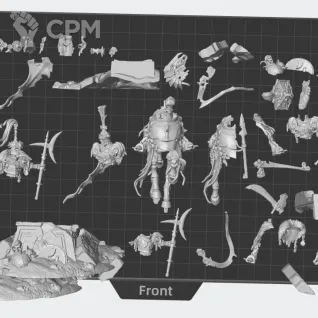 Описание картинки Wight King / Lord on Skeletal Steed от White Rhino по цене 799руб | Свободный Рынок Миниатюр - СРМ