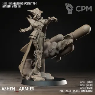 Описание картинки Artillery Witch от Manufactorum76 по цене 325руб | Свободный Рынок Миниатюр - СРМ