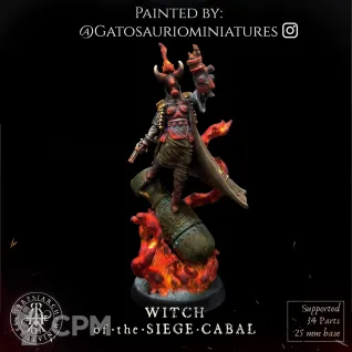 Описание картинки Witch of the Siege Cabal от Manufactorum76 по цене 400руб | Свободный Рынок Миниатюр - СРМ