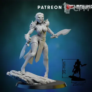 Описание картинки Dark Eldar Wyches Japan Style от 3Д печать миниатюр по цене 200руб | Свободный Рынок Миниатюр - СРМ