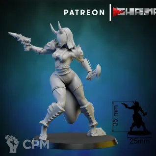 Описание картинки Dark Eldar Wyches Japan Style от 3Д печать миниатюр по цене 200руб | Свободный Рынок Миниатюр - СРМ