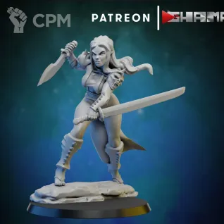 Описание картинки Dark Eldar Wyches Japan Style от 3Д печать миниатюр по цене 200руб | Свободный Рынок Миниатюр - СРМ