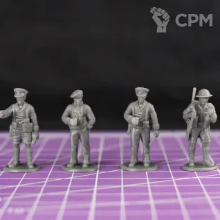 Описание картинки Штаб генерала Монтгомери (4 миниатюры) / масштаб 1:56 / 28мм от DModels по цене 220руб | Свободный Рынок Миниатюр - СРМ