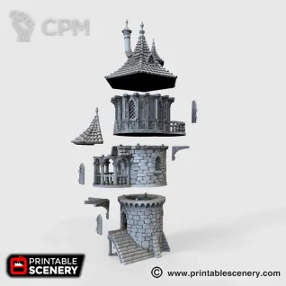 Описание картинки Башня мага от 3D Wargaming по цене 3 000руб | Свободный Рынок Миниатюр - СРМ