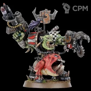 Описание картинки Ork Warboss with Attack Squig от Орки с наГорки по цене 300руб | Свободный Рынок Миниатюр - СРМ