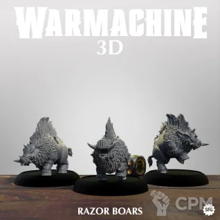 Описание картинки Thornfall Alliance Razor Boars от Manufactorum76 по цене 450руб | Свободный Рынок Миниатюр - СРМ