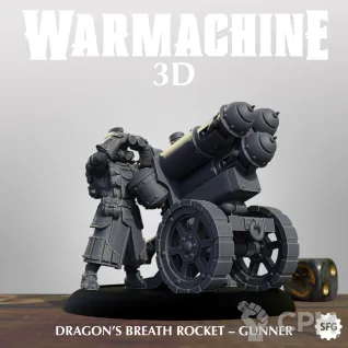 Описание картинки Dragon’s Breath Rocket от Manufactorum76 по цене 500руб | Свободный Рынок Миниатюр - СРМ
