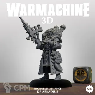 Описание картинки Thornfall Alliance Dr Arkadius от Manufactorum76 по цене 175руб | Свободный Рынок Миниатюр - СРМ