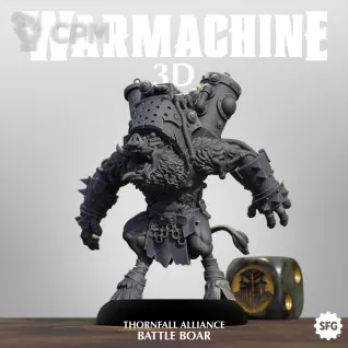 Описание картинки Thornfall Alliance Battle Boar от Manufactorum76 по цене 325руб | Свободный Рынок Миниатюр - СРМ