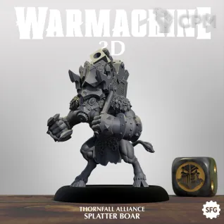 Описание картинки Thornfall Alliance Splatter Boar от Manufactorum76 по цене 300руб | Свободный Рынок Миниатюр - СРМ