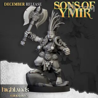 Описание картинки Dwarf Demonseeker Female от 3DPrintClub по цене 150руб | Свободный Рынок Миниатюр - СРМ