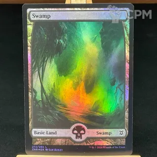 Описание картинки Swamp (ZNR Full Art Foil) от Барахолка Баллиоза по цене 150руб | Свободный Рынок Миниатюр - СРМ