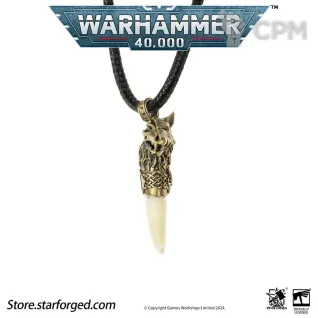 Описание картинки Space Wolves Fang of Fenris Ожерелье с подвеской от Fle94 по цене 2 800руб | Свободный Рынок Миниатюр - СРМ