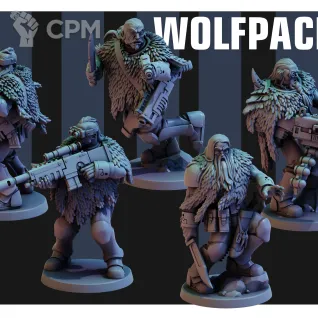 Описание картинки Scout Squad / Wolf Pack от Yak Evil по цене 1 000руб | Свободный Рынок Миниатюр - СРМ
