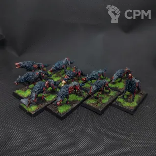 Описание картинки 10 Dire Wolves лот3, 3д печать(скан с ГВ), покрас, на подставках 30*60 от V130177@mail.ru по цене 4 900руб | Свободный Рынок Миниатюр - СРМ