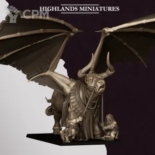 Описание картинки Chaos Dwarfs/Marduk Bull от Barduck Miniatures по цене 2 969руб | Свободный Рынок Миниатюр - СРМ