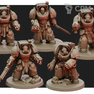 Описание картинки Терминаторы чёрные храмовники от Орки с наГорки по цене 1 000руб | Свободный Рынок Миниатюр - СРМ