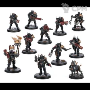 Описание картинки Adeptus Arbites – Exaction Squad от NEW-MINIATURES по цене 2 299руб | Свободный Рынок Миниатюр - СРМ