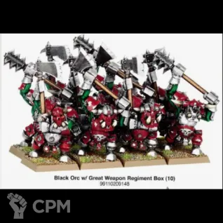 Описание картинки Black Orc Regiment x 5 от NEW-MINIATURES по цене 1 567руб | Свободный Рынок Миниатюр - СРМ