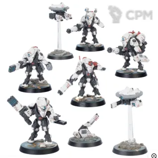 Описание картинки XV26 Stealth Battlesuits от NEW-MINIATURES по цене 1 881руб | Свободный Рынок Миниатюр - СРМ