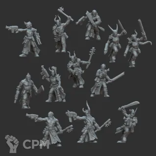 Описание картинки Blackstone Fortress Melee Cultist от Орки с наГорки по цене 1 800руб | Свободный Рынок Миниатюр - СРМ