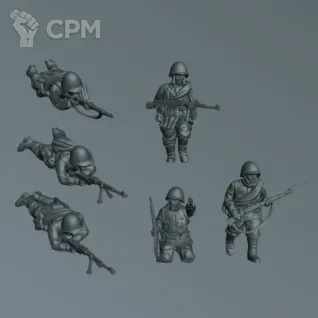 Описание картинки Расчет ПТР СССР | USSR AT RIFLE TEAMS от W1L50n по цене 700руб | Свободный Рынок Миниатюр - СРМ