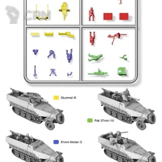 Описание картинки WW2V15013 German SdKfz 251 Halftrack Conversion Kit + Ханомаг x4 от Vault Boy по цене 3 298руб | Свободный Рынок Миниатюр - СРМ