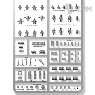 Описание картинки WW2V15027 German Stowage &amp; Tank Commanders от Vault Boy по цене 2 198руб | Свободный Рынок Миниатюр - СРМ