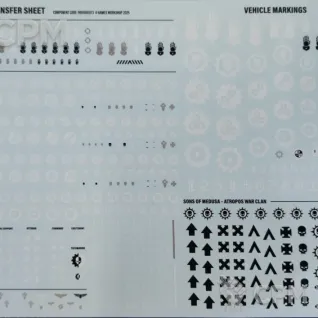 Описание картинки Iron Hands Transfer Sheet Decals от Black Legion Hall по цене 605руб | Свободный Рынок Миниатюр - СРМ