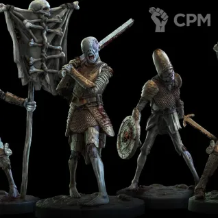 Описание картинки Гниющие солдаты(цена за 1 модель) от 3D Wargaming по цене 180руб | Свободный Рынок Миниатюр - СРМ