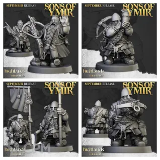 Описание картинки Dwarf Crossbowmen Unit от 3DPrintClub по цене 100руб | Свободный Рынок Миниатюр - СРМ