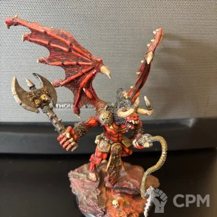 Описание картинки Bloodthirster Greater Daemon of Khorne от Dark Irhog по цене 2 000руб | Свободный Рынок Миниатюр - СРМ