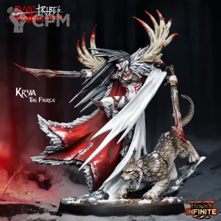 Описание картинки Chaos Barbarians/Krya the Fierce от Barduck Miniatures по цене 329руб | Свободный Рынок Миниатюр - СРМ