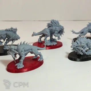 Описание картинки Hounds of Khorne от WastelandMiniatures по цене 1 350руб | Свободный Рынок Миниатюр - СРМ