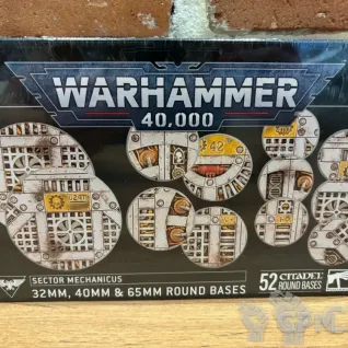 Описание картинки Sector Mechanicus 32mm, 40, and 65mm round Bases от WarhammerBaby по цене 3 970руб | Свободный Рынок Миниатюр - СРМ